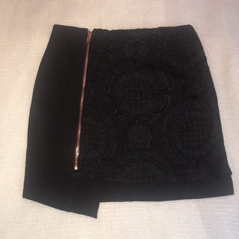 Black lace skirt